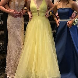 Yellow Sherri Hill Prom Dress